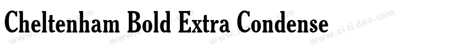 Cheltenham Bold Extra Condensed BT字体转换